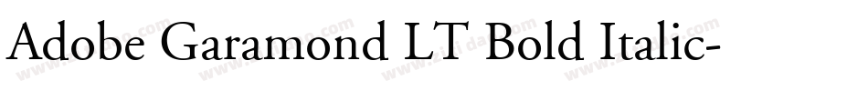 Adobe Garamond LT Bold Italic字体转换